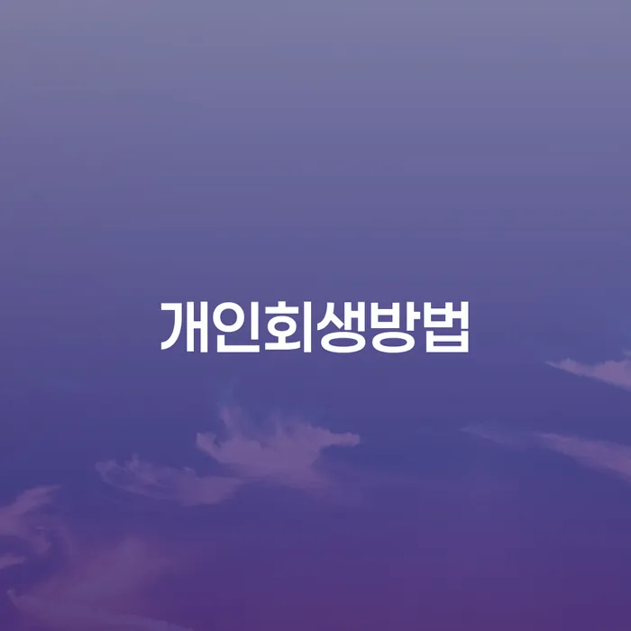 양양군 개인회생이의신청 개인회생 신청조차