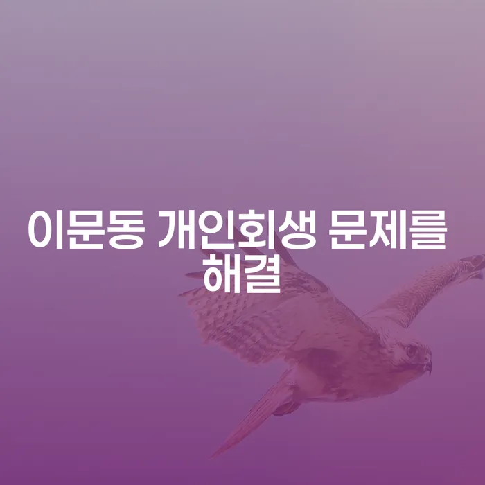 이문동 개인회생 문제를 해결
