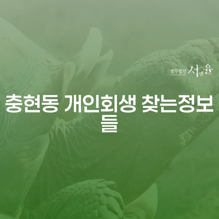 충현동 개인회생 찾는정보들