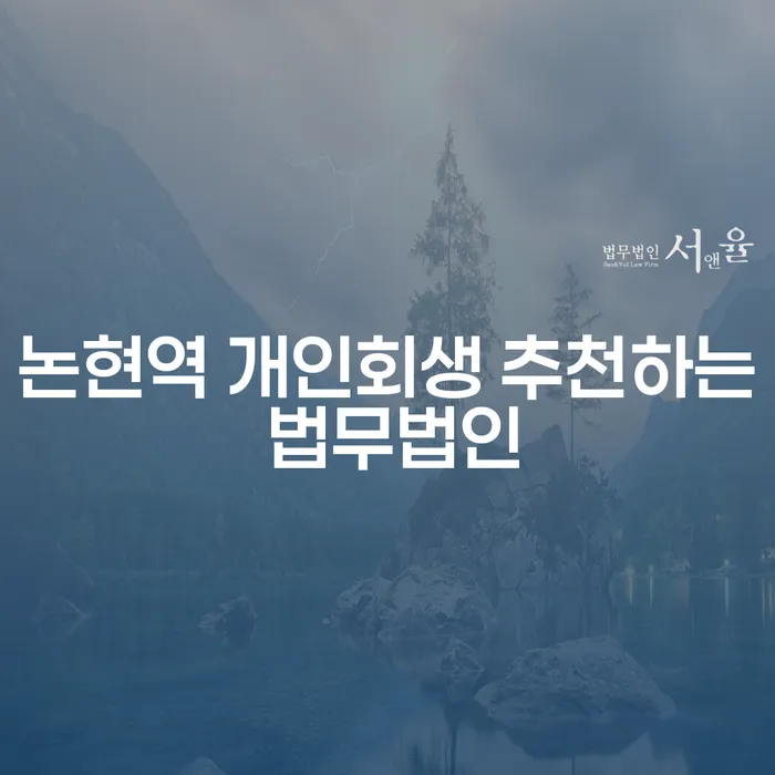 논현역 개인회생 추천하는 법무법인