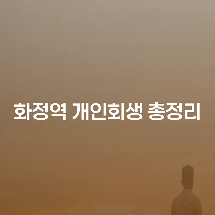 화정역 개인회생 총정리
