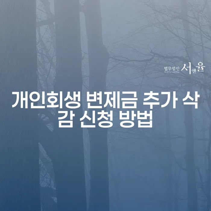 개인회생 변제금 추가 삭감 신청 방법은 어떻게 할까?